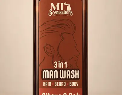 Miscentsations Man Wash bottle label mockup by Jess